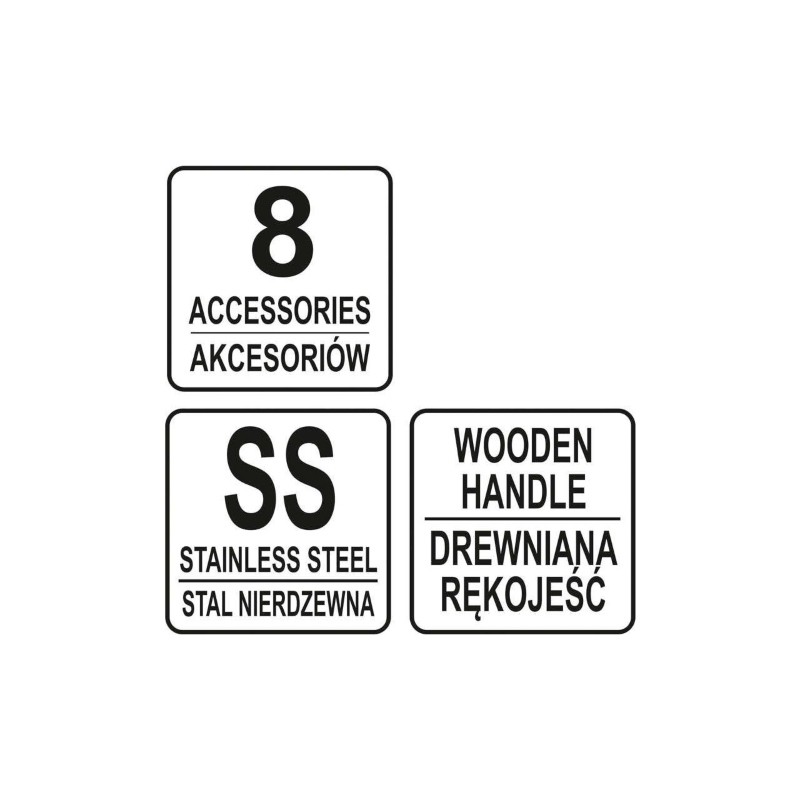 99783 FLO Sort pentru gratar cu accesorii, 8 piese