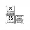 99783 FLO Sort pentru gratar cu accesorii, 8 piese