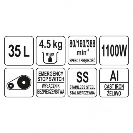 YG-03027 YATO Mixer planetar cu bol 35L, 1100W