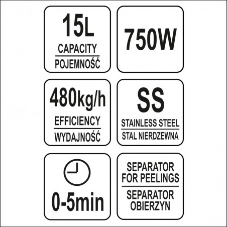 YG-03087 YATO GASTRO Masina de curatat cartofi , capacitate 15L