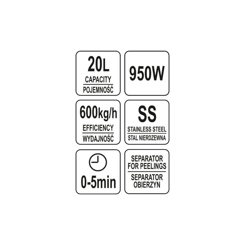 YG-03090 YATO GASTRO Masina de curatat cartofi , capacitate 20L