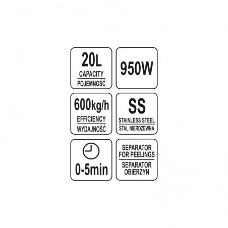YG-03090 YATO GASTRO Masina de curatat cartofi , capacitate 20L