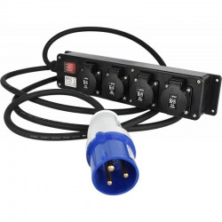 Prelungitor 230V Stecher Euro - 4x Priza Casnica - max 5000W
