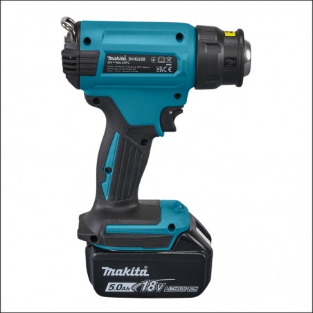 DHG180RT MAKITA Pistol cu aer cald cu un acumulator LTX 18 V, 5 Ah