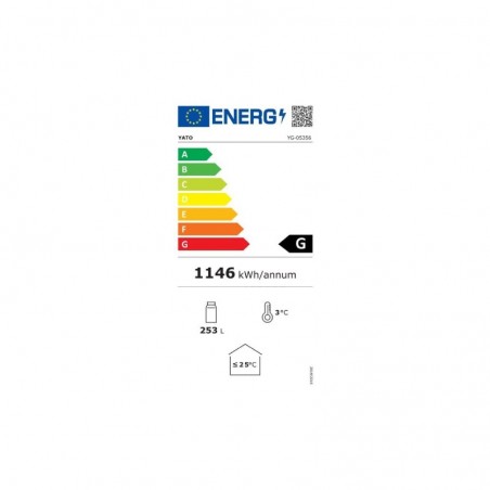YG-05356 YATO GASTRO Vitrina frigorifica 200W, 227L cu usi glisante