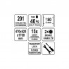 YG-09072 YATO GASTRO Carucior pentru transport tavi, 470 x 620 x 1700 mm