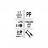YG-09100 YATO GASTRO Carucior servit, 3 rafturi, 1040 x 510 x 980 mm