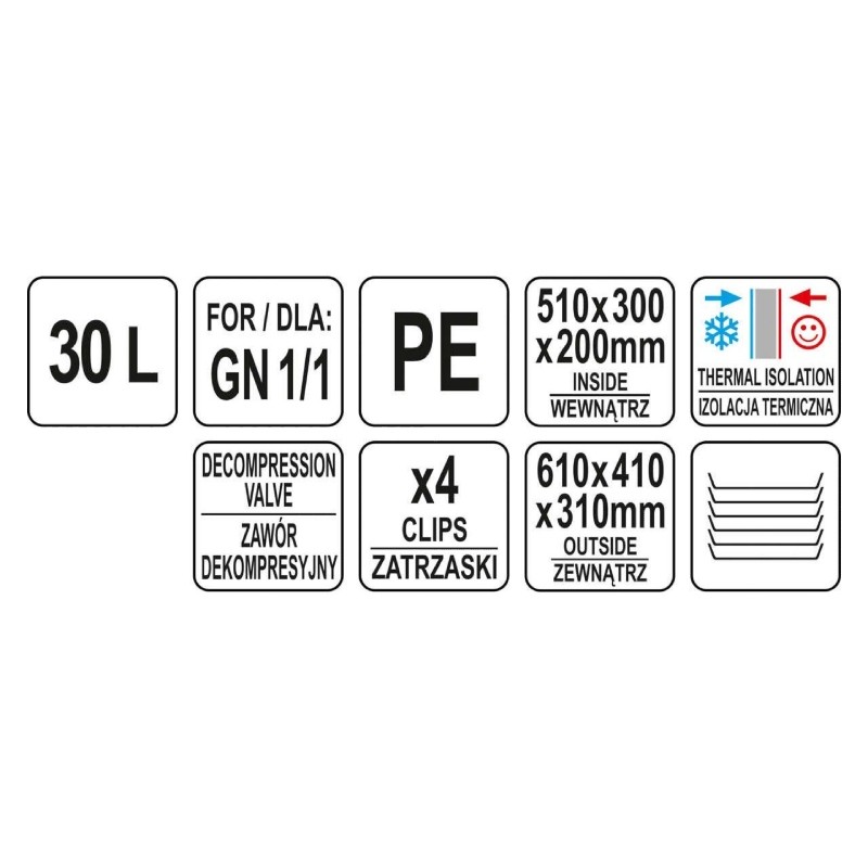YG-09250 YATO GASTRO Lada termoizolanta, capacitate 30 L
