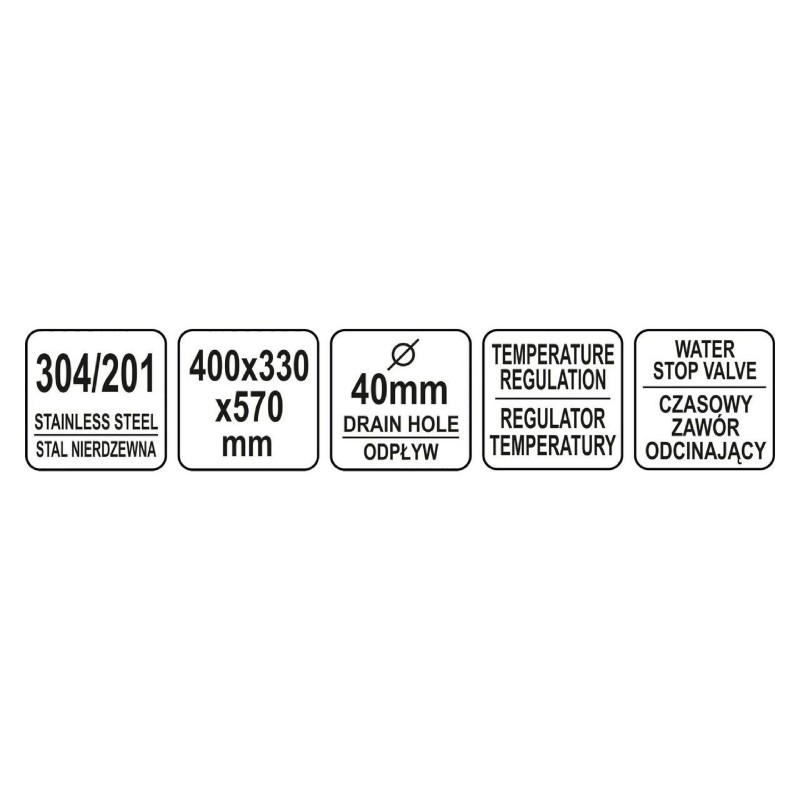 YG-10010 YATO GASTRO Chiuveta inox 400 x 330 x 570 mm