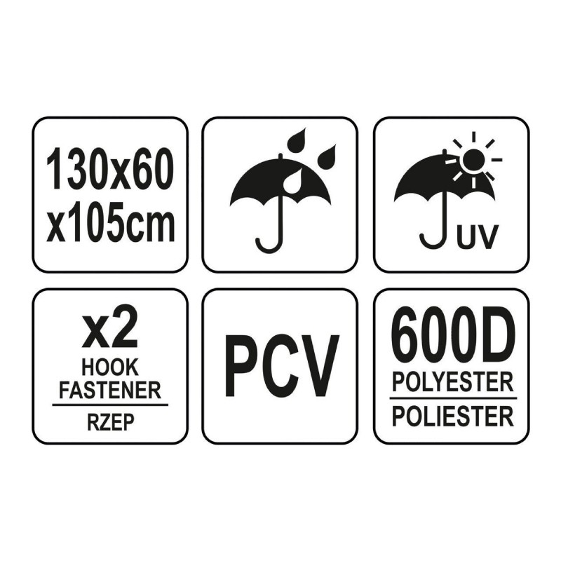 YG-20050 YATO GASTRO Prelata pentru gratar 130 x 60 x 105 cm