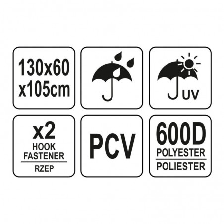 YG-20050 YATO GASTRO Prelata pentru gratar 130 x 60 x 105 cm