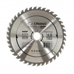Disc Premium TCT - panza de fierastrau circular pentru taiat lemn, 210x30/25,4/20 cu 40 dinti din carbura de tungsten (vidia)