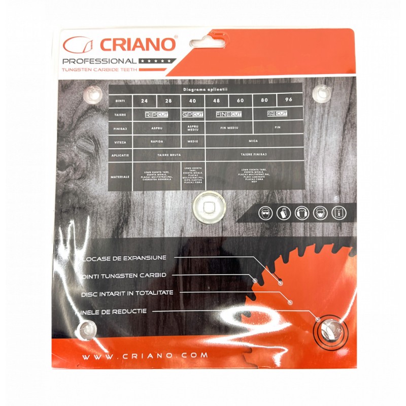 Disc Premium TCT - panza de fierastrau circular pentru taiat lemn, 210x30/25,4/20 cu 40 dinti din carbura de tungsten (vidia)