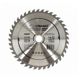 Disc Premium TCT - panza de fierastrau circular pentru taiat lemn, 235x30/25,4/20 cu 40 dinti din carbura de tungsten (vidia)