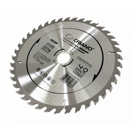 Disc Premium TCT - panza de fierastrau circular pentru taiat lemn, 235x30/25,4/20 cu 40 dinti din carbura de tungsten (vidia)