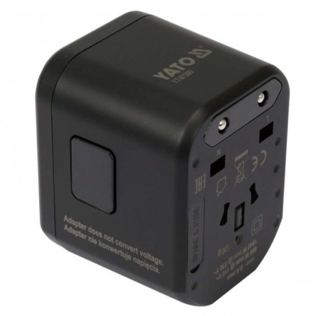 YT-81300 YATO Adaptor universal de calatorie, 1 port USB, 1 port USB-C