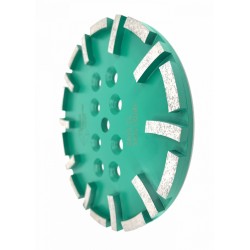 Disc cu segmenti diamantati pt. slefuire pardoseli - segment dur - Verde - 250 mm - prindere 19mm