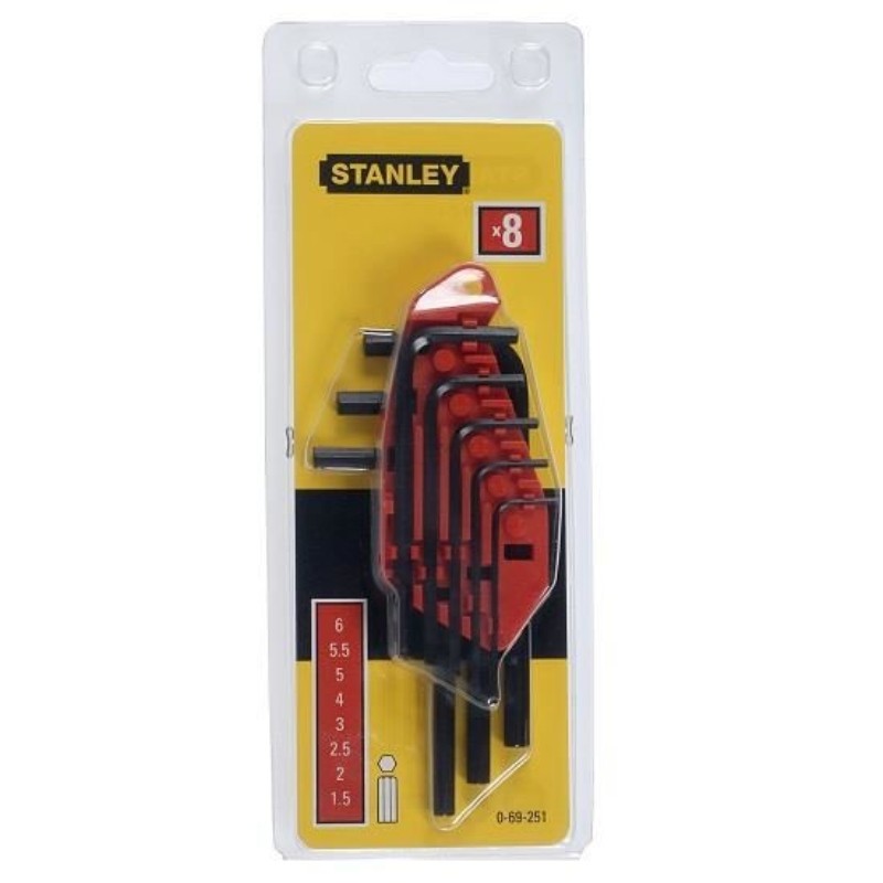 0-69-251 STANLEY Set 8 imbusuri, 1.5 - 6 mm