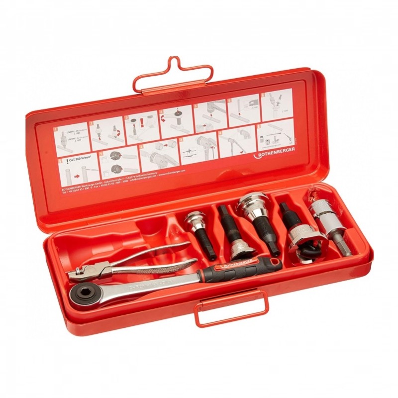 22100 ROTHENBERGER Set pentru confecționarea de T-uri, 12-15-18-22 mm