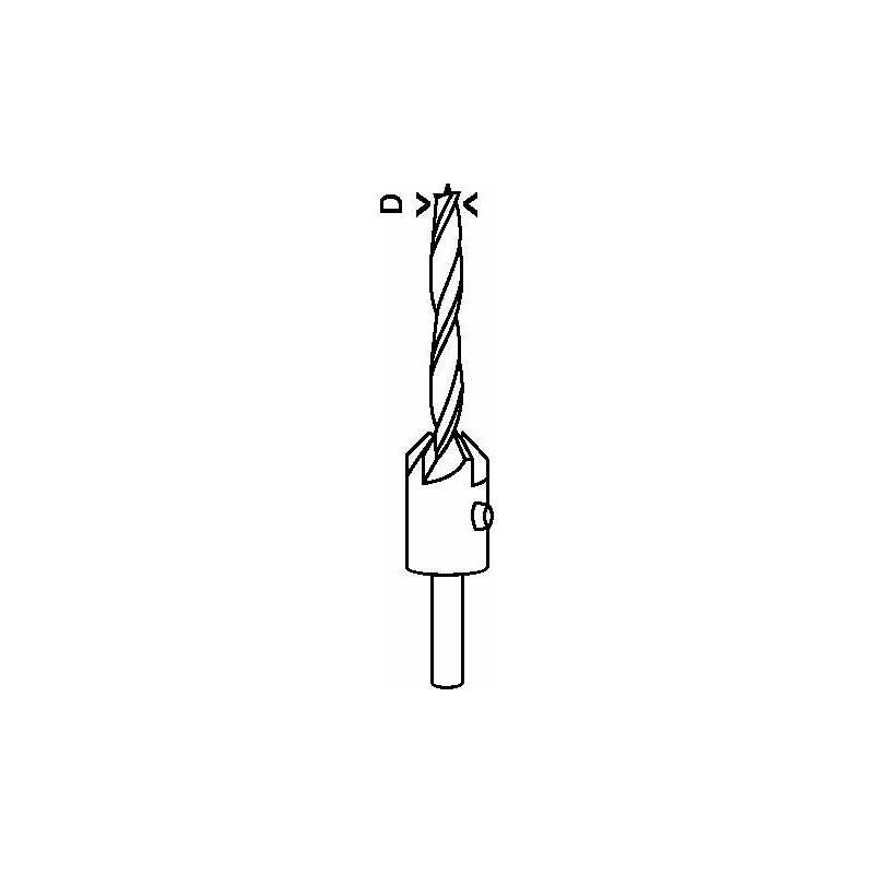 2608596394 BOSCH Burghiu pentru lemn cu zencuitor, 7 x 16 mm