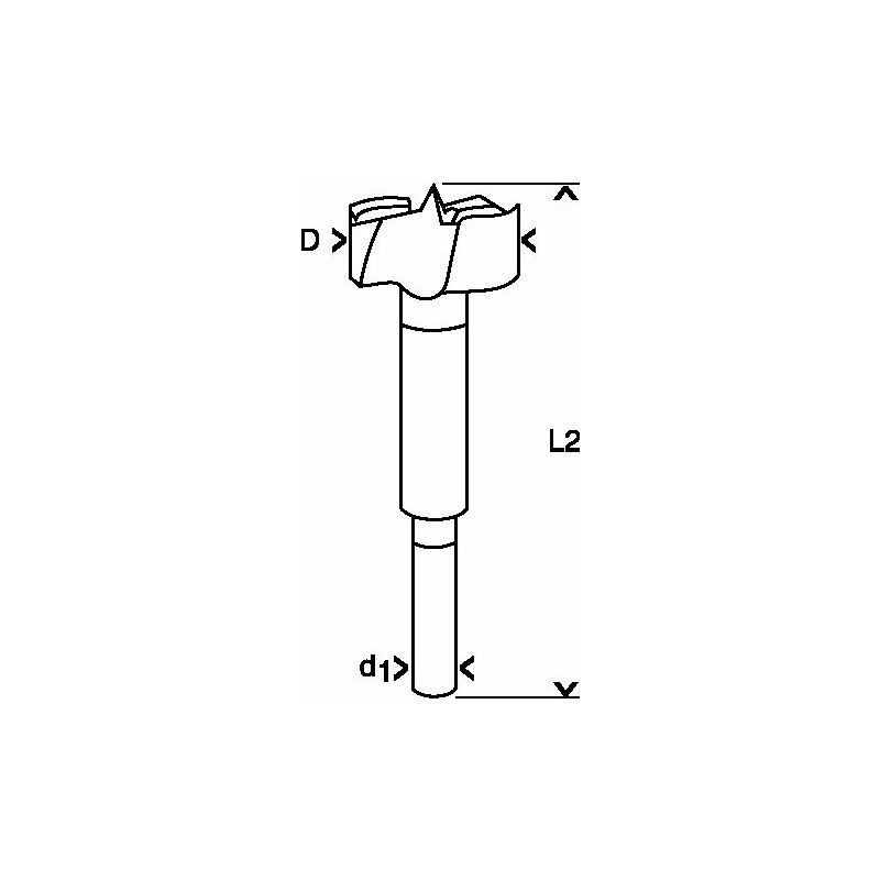 2608596971 Burghiu pentru lemn, diametru 10 mm, lungime totala 90 mm