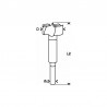2608597107 Burghiu pentru lemn, diametru 22 mm, lungime totala 90 mm
