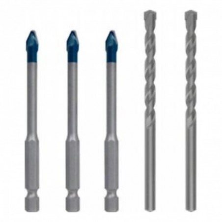 2608900596 BOSCH Set 5 burghie HEX-9 EXPERT pentru placi ceramice, 6mm