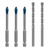 2608900596 BOSCH Set 5 burghie HEX-9 EXPERT pentru placi ceramice, 6mm