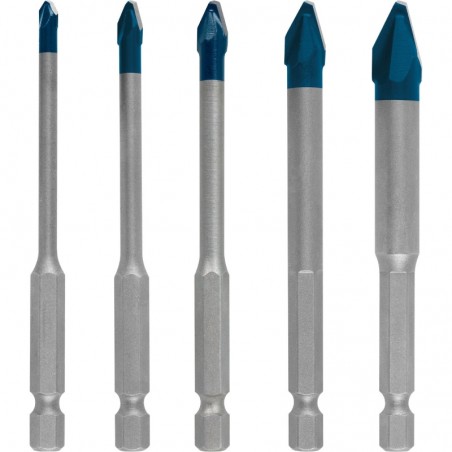 2608900597 BOSCH Set 5 burghie HEX-9 EXPERT placi ceramice, 5 - 10 mm