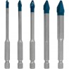 2608900597 BOSCH Set 5 burghie HEX-9 EXPERT placi ceramice, 5 - 10 mm