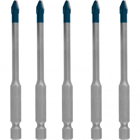 2608900598 BOSCH Set 5 burghie HEX-9 EXPERT pentru placi ceramice, 5mm