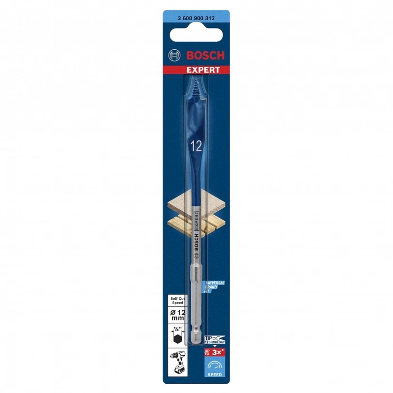 2608900312 BOSCH EXPERT Burghiu plat, gaurire in lemn, 12 x 152 mm