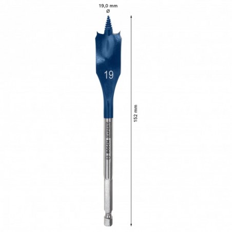 2608900318 BOSCH EXPERT Burghiu plat, gaurire in lemn, 19 x 152 mm