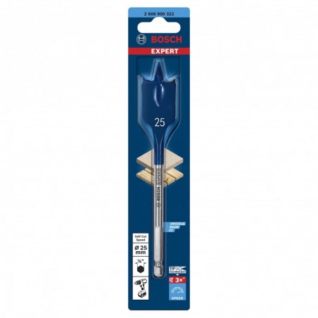 2608900322 BOSCH EXPERT Burghiu plat, gaurire in lemn, 25 x 152 mm