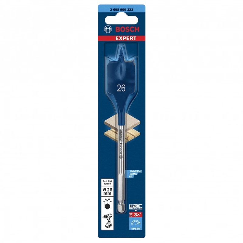2608900323 BOSCH EXPERT Burghiu plat, gaurire in lemn, 26 x 152 mm