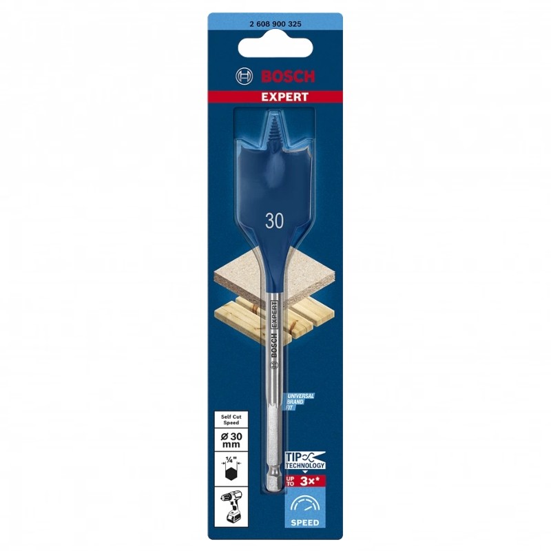 2608900325 BOSCH EXPERT Burghiu plat, gaurire in lemn, 30 x 152 mm