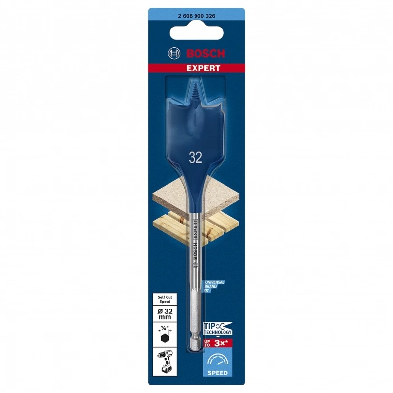 2608900326 BOSCH EXPERT Burghiu plat, gaurire in lemn, 32 x 152 mm