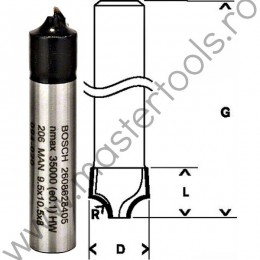 Freza pentru sfert de tor,cu un tais,carburi metalice BOSCH 2608628405