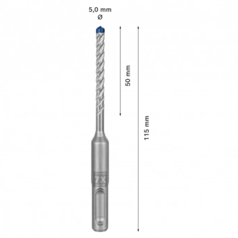 2608900059 BOSCH Burghiu EXPERT SDS plus-7X, 5 x 50 x 115 mm