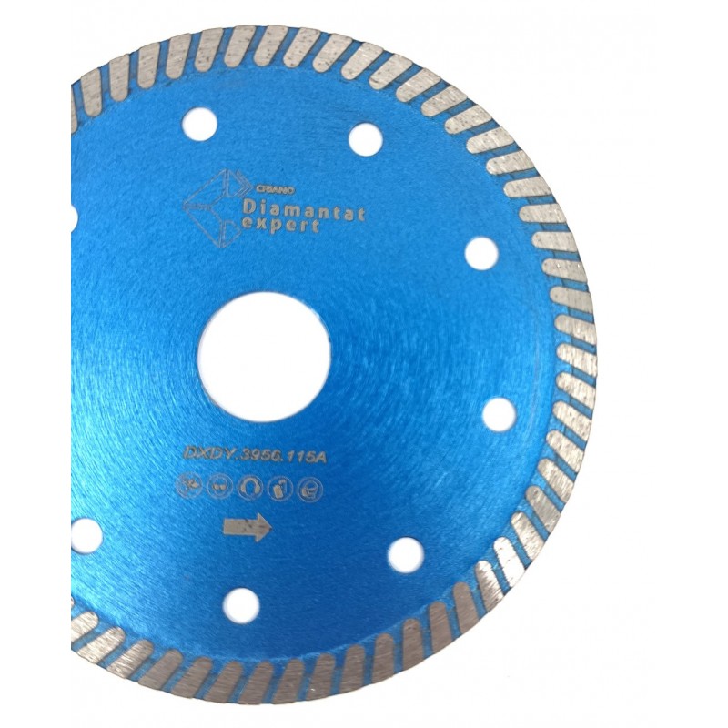 Disc DiamantatExpert pt. Gresie ft. dura portelanata, Granit - Turbo 115x22.2 (mm) Premium