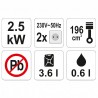 YT-85453 YATO Generator de curent AVR 2700W, protectie suplimentara