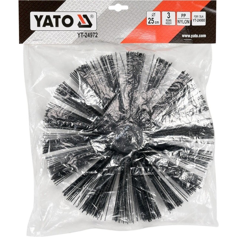 YT-24972 YATO Perie curatare sisteme canalizare, 25 cm
