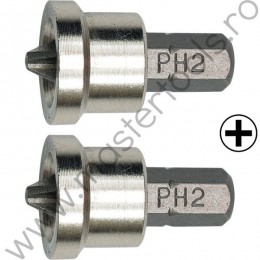 65800 VOREL Set 2 biti pentru rigips PH2, cu opritor, hexagonala 1/4"