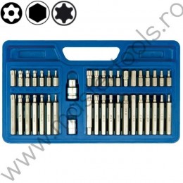 66410 VOREL Trusa biti si adaptoare, 40 piese