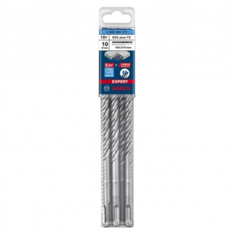 2608900171 BOSCH Set 10 burghie EXPERT SDS plus-7X, 10 x 150 x 215 mm