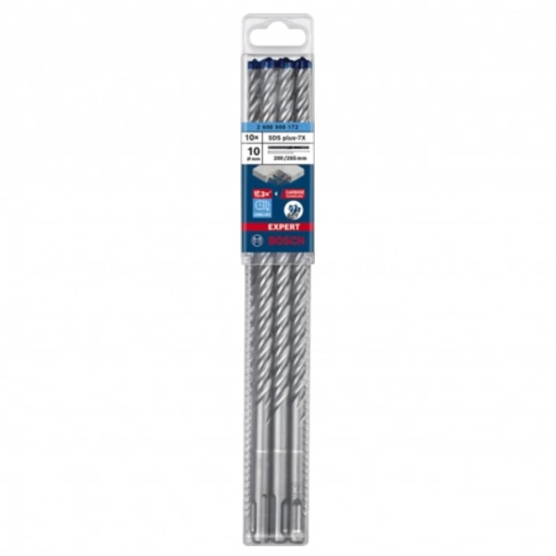 2608900172 BOSCH Set 10 burghie EXPERT SDS plus-7X, 10 x 200 x 265 mm