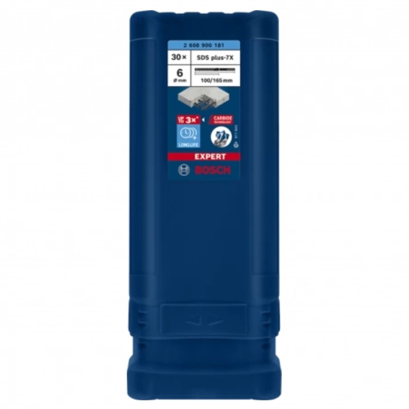 2608900181 BOSCH Set 30 burghie EXPERT SDS plus-7X, 6 x 100 x 165 mm