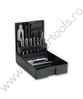 Trusa tarozi si burghie HSS-E filetare manuala filet M3-12 Volkel