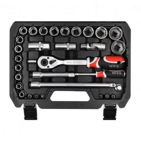 YT-12660 YATO Trusa chei tubulare cu antrenor 1/2", 60 piese