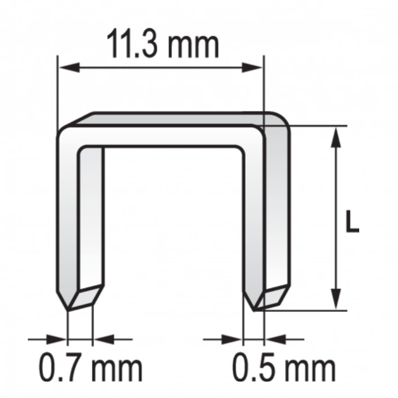 YT-7055 YATO Set de 1000 capse 14mm /0.7x11.3 mm